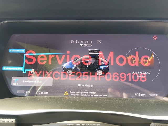Tesla Model X 100d/75d/90d 2017 5YJXCDE25HF069108 Image 7
