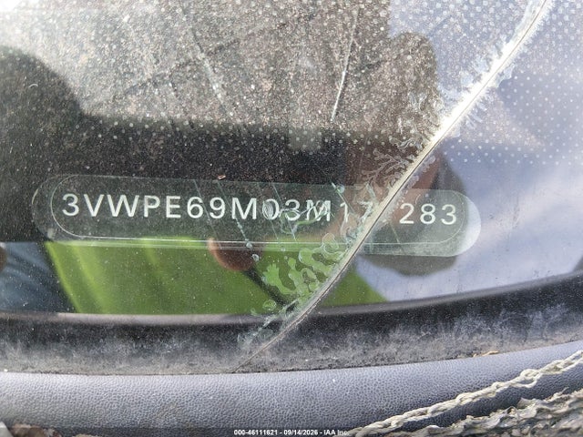 46111621 :رقم المزاد ، 3VWPE69M03M177283 vin ، 2003 Volkswagen Jetta Wolfsburg Edition مزاد بيع
