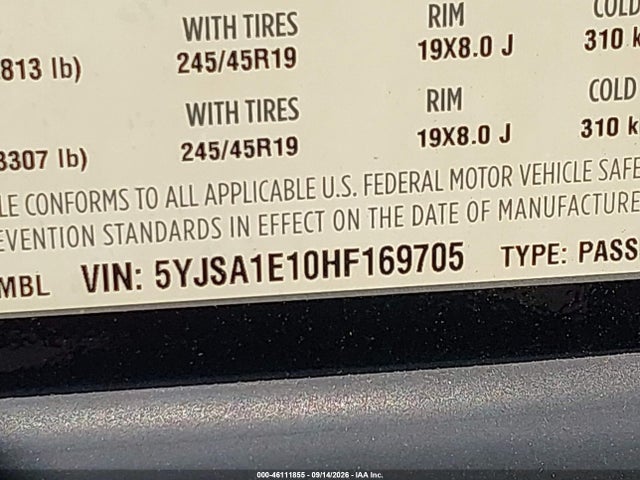Tesla Model S 60/75 2017 5YJSA1E10HF169705 Image 9