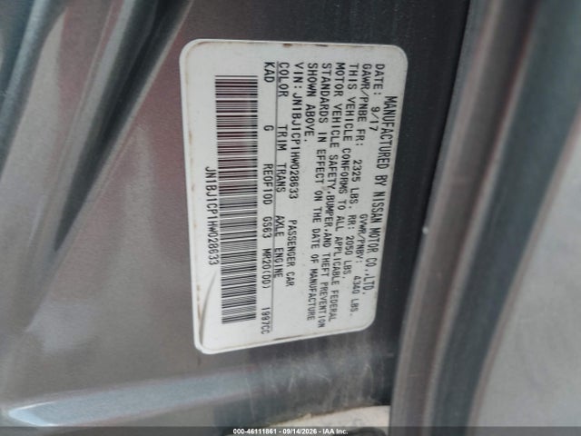 Продаж на аукціоні авто 2017 Nissan Rogue Sport S, vin: JN1BJ1CP1HW028633, номер лоту: 46111861