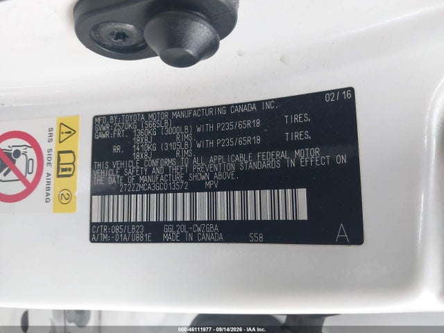 2T2ZZMCA3GC013572 Lexus RX 350