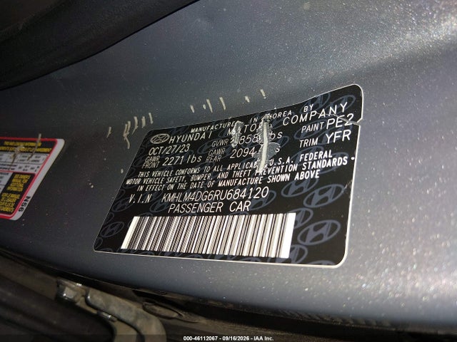 Hyundai ELANTRA SEL 2024 KMHLM4DG6RU684120 Image 9