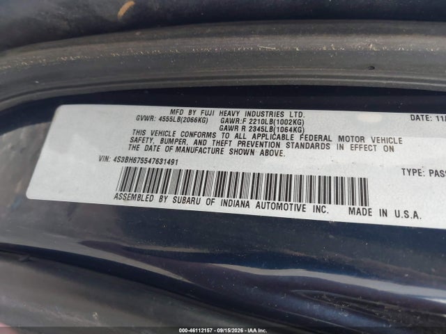 Aukcja sprzedaży 2004 Subaru Outback, vin: 4S3BH675547631491, numer aukcji: 46112157