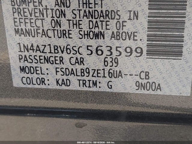 Продажа на аукционе авто 2025 Nissan Leaf S, vin: 1N4AZ1BV6SC563599, номер лота: 46112374