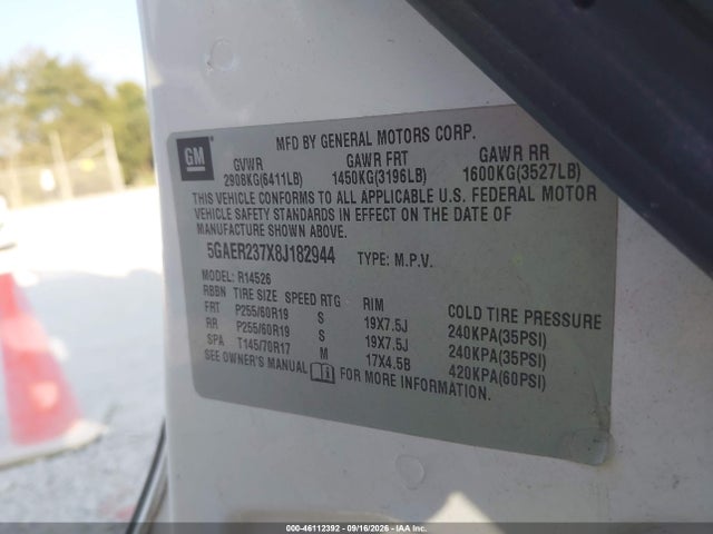 Продаж на аукціоні авто 2008 Buick Enclave Cxl, vin: 5GAER237X8J182944, номер лоту: 46112392