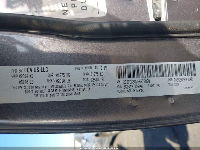 2C3CDXBG7FH870888 Dodge Charger Se