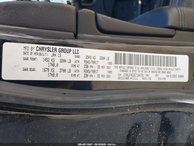 Продаж на аукціоні авто 2014 Jeep Grand Cherokee Laredo, vin: 1C4RJFAG3EC104765, номер лоту: 46112497
