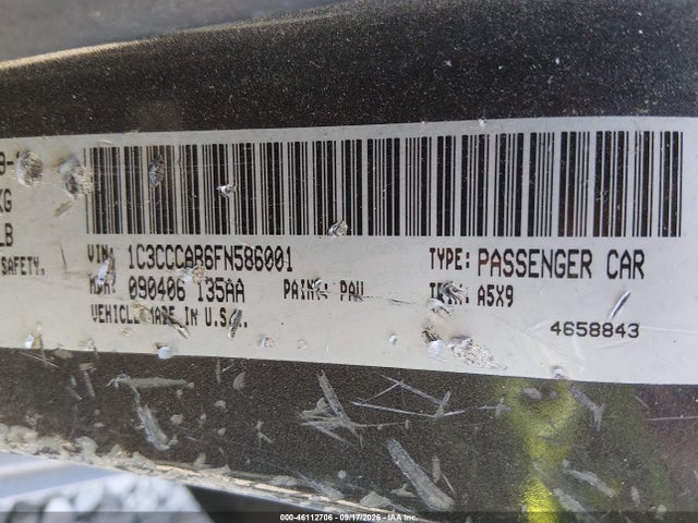 Aukcja sprzedaży 2015 Chrysler 200 Limited, vin: 1C3CCCAB6FN586001, numer aukcji: 46112706