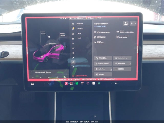 46112824 :رقم المزاد ، 5YJ3E1EB3JF114088 vin ، 2018 Tesla Model 3 Long Range/performance مزاد بيع