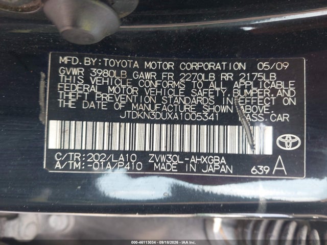 Продажа на аукционе авто 2010 Toyota Prius Iv, vin: JTDKN3DUXA1005341, номер лота: 46113034