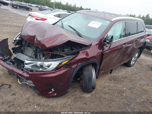 46113063 :رقم المزاد ، 5TDDGRFH9KS054511 vin ، 2019 Toyota Highlander Hybrid Limited مزاد بيع