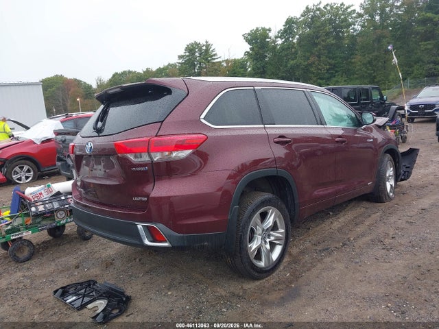 46113063 :رقم المزاد ، 5TDDGRFH9KS054511 vin ، 2019 Toyota Highlander Hybrid Limited مزاد بيع