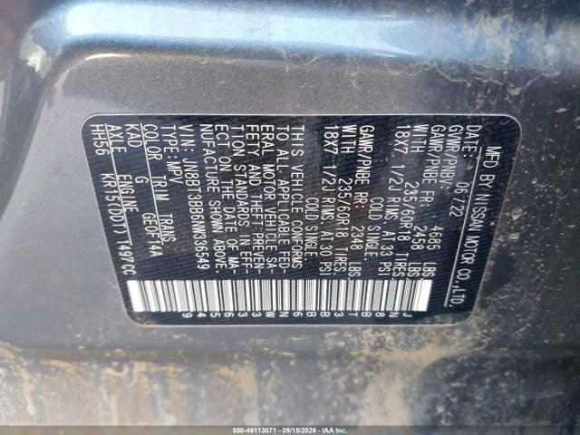 Aukcja sprzedaży 2022 Nissan Rogue Sv Intelligent Awd, vin: JN8BT3BB6NW336549, numer aukcji: 46113071