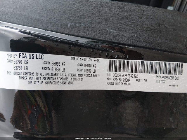 Fiat 500E BATTERY ELECTRIC 2015 3C3CFFGE2FT642302 Image 9