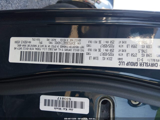 Продажа на аукционе авто 2014 Dodge Journey Sxt, vin: 3C4PDCBG6ET142491, номер лота: 46113256