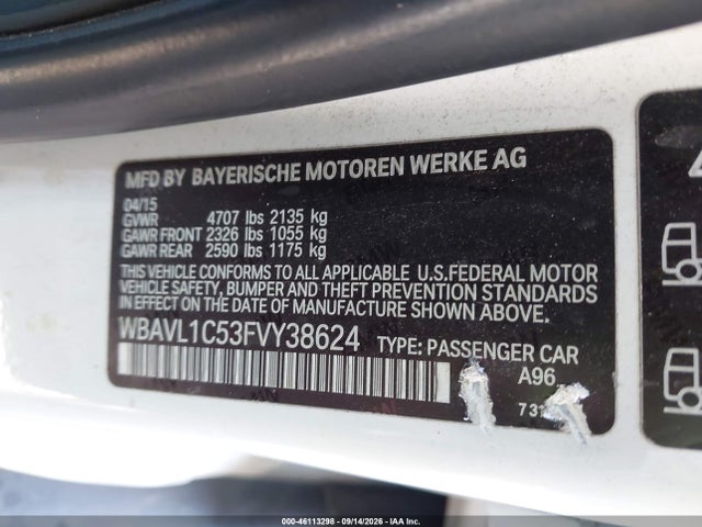 WBAVL1C53FVY38624 BMW X1 Xdrive28i