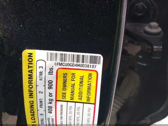 Продажа на аукционе авто 2017 Ford Escape Se, vin: 1FMCU0GD4HUD38107, номер лота: 46113303