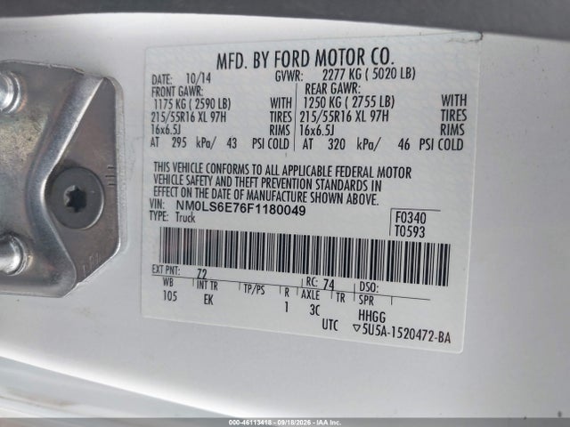 Ford Transit Connect Xl 2015 NM0LS6E76F1180049 Image 8