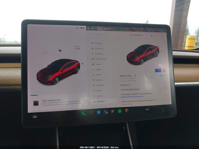 46113681 :رقم المزاد ، 5YJ3E1EB3KF389610 vin ، 2019 Tesla Model 3 Long Range/performance مزاد بيع