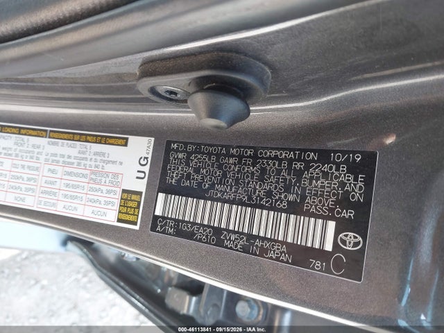 2020 Toyota Prius Prime Limited მანქანა იყიდება აუქციონზე, vin: JTDKARFP9L3142168, აუქციონის ნომერი: 46113841