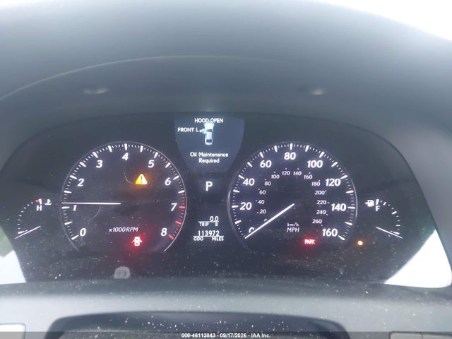 2011 Lexus Ls 460 მანქანა იყიდება აუქციონზე, vin: JTHCL5EF8B5012206, აუქციონის ნომერი: 46113843