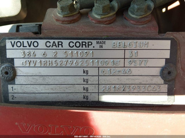 46114441 :رقم المزاد ، YV1RH527962511091 vin ، 2006 Volvo S60 R مزاد بيع