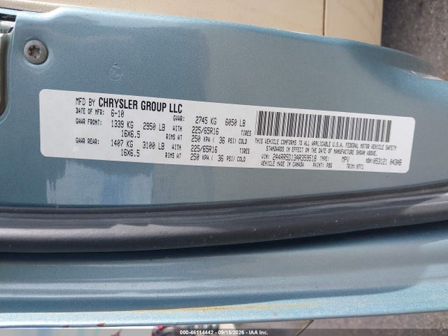 Продаж на аукціоні авто 2010 Chrysler Town & Country Touring, vin: 2A4RR5D13AR359518, номер лоту: 46114442