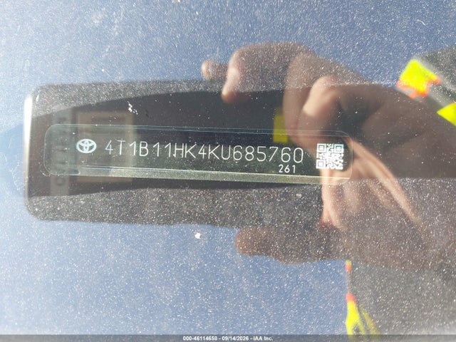 4T1B11HK4KU685760 Toyota CAMRY LE