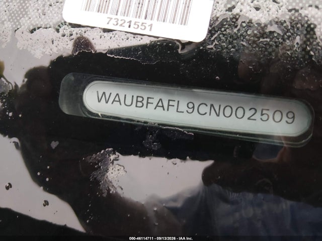 2012 Audi A4 2.0t Premium მანქანა იყიდება აუქციონზე, vin: WAUBFAFL9CN002509, აუქციონის ნომერი: 46114711