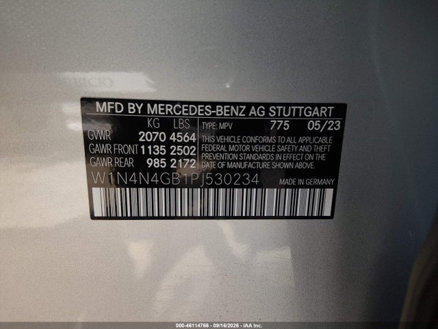 W1N4N4GB1PJ530234 Mercedes-Benz GLA 250