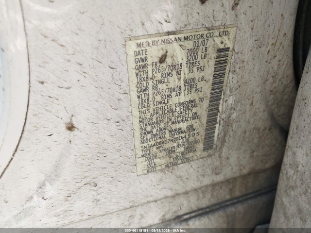 Продаж на аукціоні авто 2007 Infiniti Qx56, vin: 5N3AA08A17N804595, номер лоту: 46115181