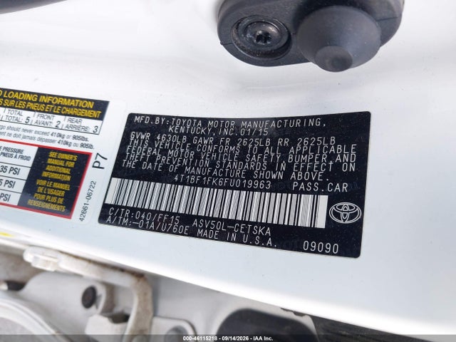 Продаж на аукціоні авто 2015 Toyota Camry Se, vin: 4T1BF1FK6FU019963, номер лоту: 46115218