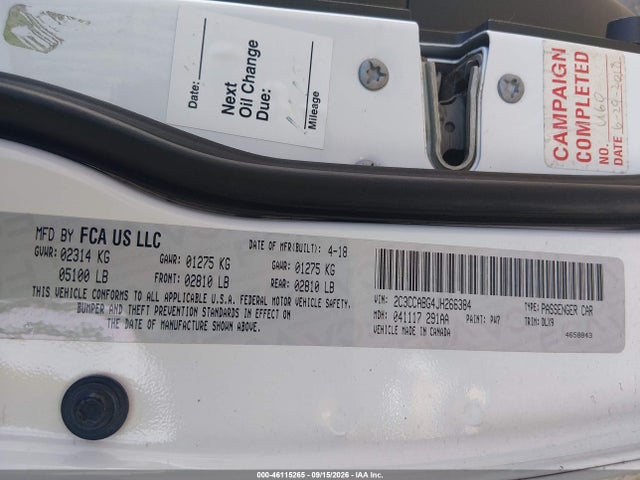 Aukcja sprzedaży 2018 Chrysler 300 300s, vin: 2C3CCABG4JH266384, numer aukcji: 46115265