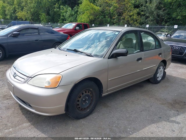 2001 Honda Civic Lx მანქანა იყიდება აუქციონზე, vin: 1HGES16501L016225, აუქციონის ნომერი: 46115329