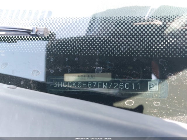 46115390 :رقم المزاد ، 3HGGK5H87FM726011 vin ، 2015 Honda Fit Ex/ex-l مزاد بيع