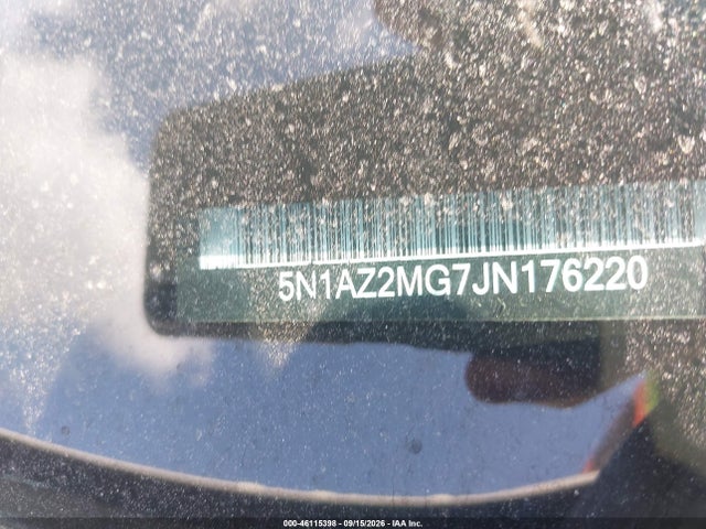 46115398 :رقم المزاد ، 5N1AZ2MG7JN176220 vin ، 2018 Nissan Murano Platinum مزاد بيع