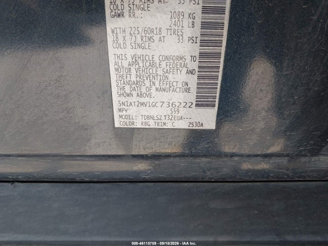 Nissan Rogue Sl 2016 5N1AT2MV1GC736222 Image 9
