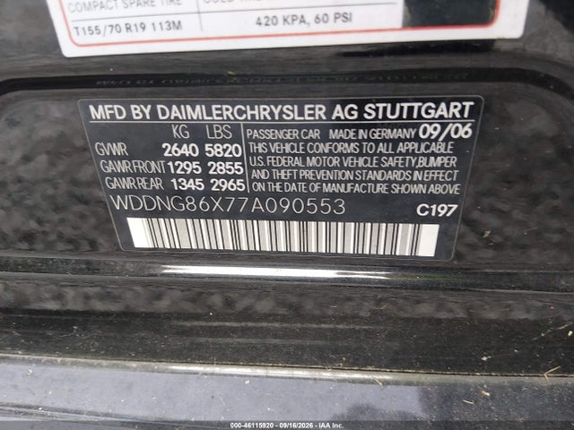 Продажа на аукционе авто 2007 Mercedes-benz S 550 4matic, vin: WDDNG86X77A090553, номер лота: 46115920