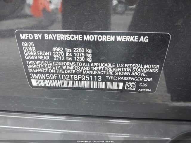 3MW59FT02T8F95113 BMW M340i Na
