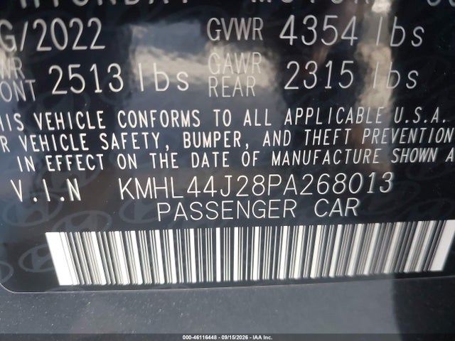 Продаж на аукціоні авто 2023 Hyundai Sonata Sel Plus, vin: KMHL44J28PA268013, номер лоту: 46116448