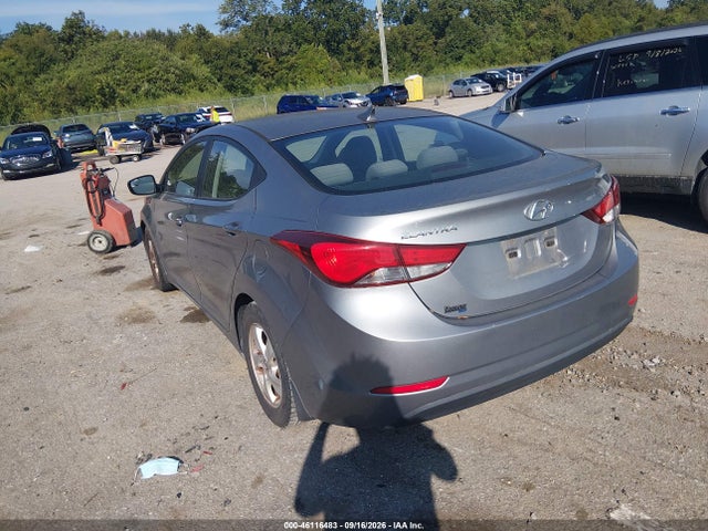 Продажа на аукционе авто 2015 Hyundai Elantra Se, vin: KMHDH4AE0FU225785, номер лота: 46116483
