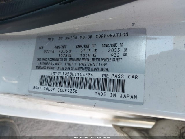 JM1GL1W58H1104384 Mazda Mazda6 Grand Touring