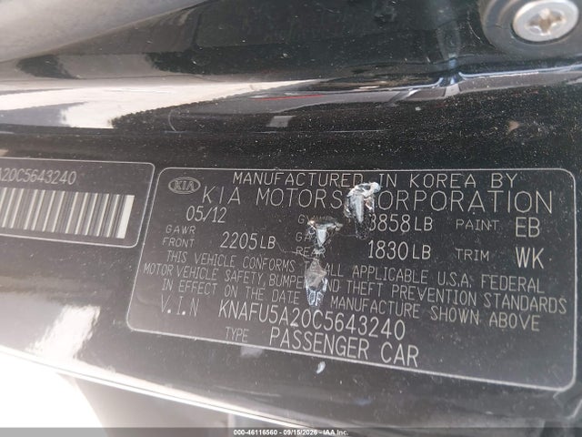 Aukcja sprzedaży 2012 Kia Forte Ex, vin: KNAFU5A20C5643240, numer aukcji: 46116560