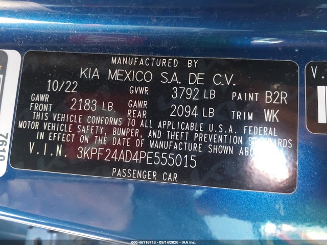 KIA Forte Lxs 2023 3KPF24AD4PE555015 Image 9