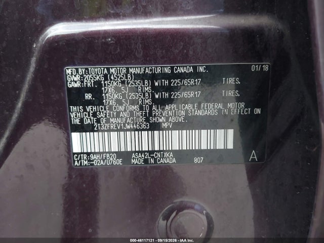Toyota RAV4 LE 2018 2T3ZFREV1JW446363 Image 9