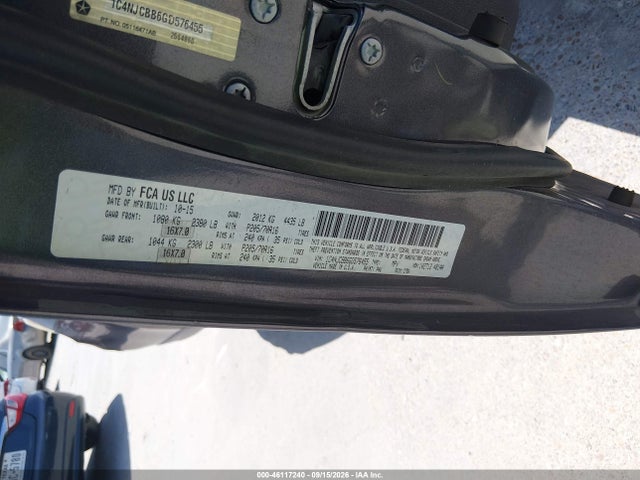 Продаж на аукціоні авто 2016 Jeep Compass Sport, vin: 1C4NJCBB6GD576455, номер лоту: 46117240
