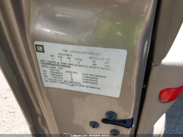 Продаж на аукціоні авто 2003 Buick Lesabre Limited, vin: 1G4HR54K03U268038, номер лоту: 46117285
