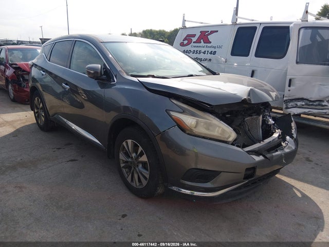 2015 Nissan Murano S მანქანა იყიდება აუქციონზე, vin: 5N1AZ2MH9FN256005, აუქციონის ნომერი: 46117442