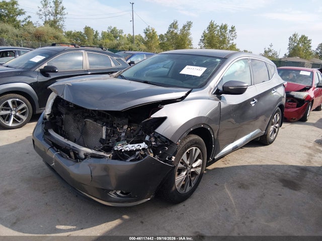 2015 Nissan Murano S მანქანა იყიდება აუქციონზე, vin: 5N1AZ2MH9FN256005, აუქციონის ნომერი: 46117442