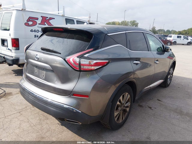 2015 Nissan Murano S მანქანა იყიდება აუქციონზე, vin: 5N1AZ2MH9FN256005, აუქციონის ნომერი: 46117442